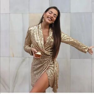 Zara sequin blazer dress Nwt s